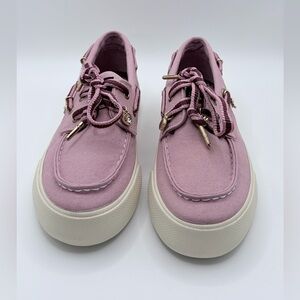 NWT Sperry Crest Vibe Canvas Boat Shoes with Charms